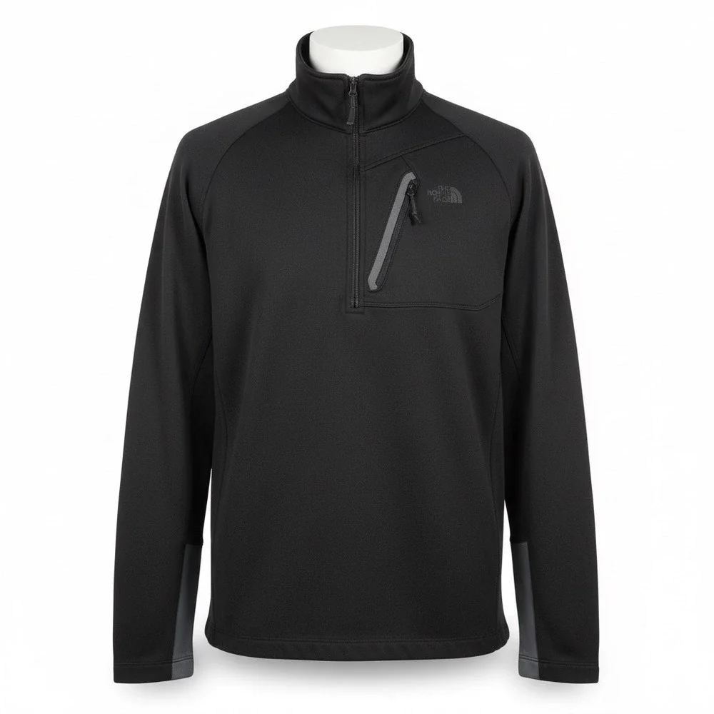 The North Face Men Large Canyonlands Pullover Jacket Sweater Black Gray Gorpcore
